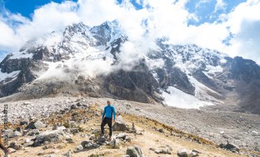 amazing view of salkantay trek in peruvian andes