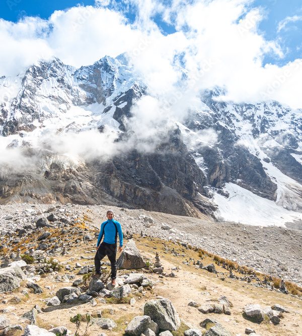 amazing view of salkantay trek in peruvian andes