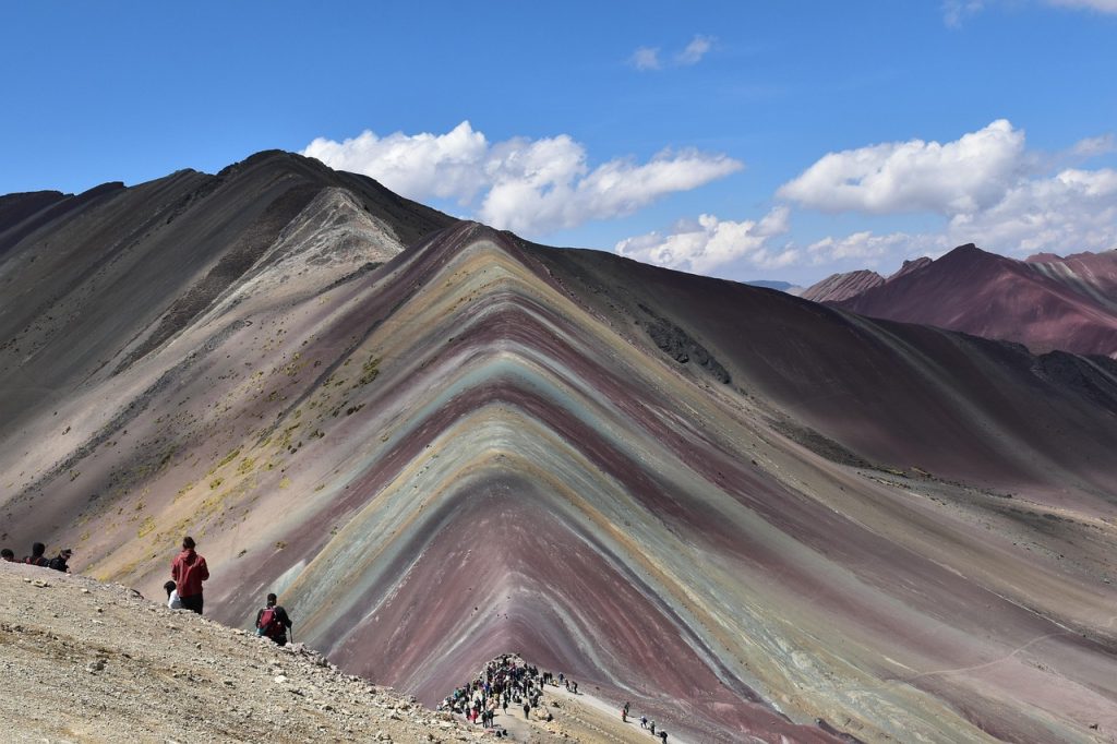 peru, rainbow mountain, landscape, mountains, panorama, trekking, south america, nature, to travel