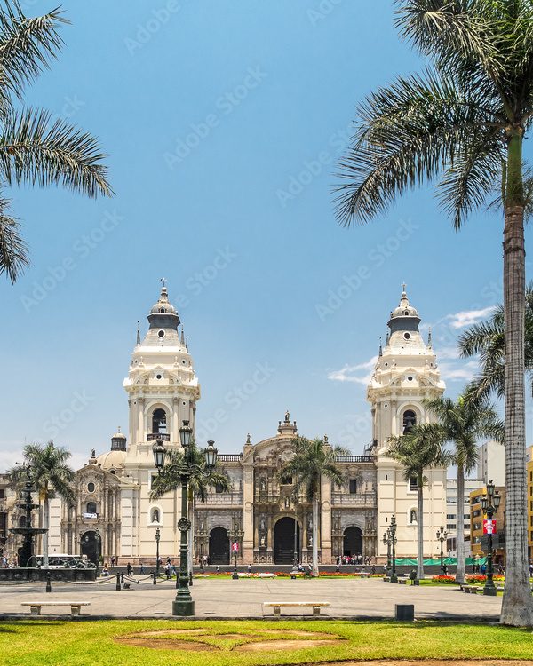 Catedral de Lima and Plaza de Armas, the landmark of  Peru.