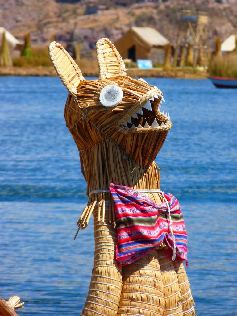 reed, reed artwork, uros, titiicaca lake, peru